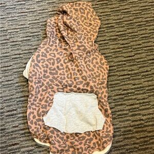 Leopard Print Dog Hoodie -size Medium